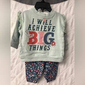 Peek Fall Green Fashion Two Piece Set3-6 months NWT